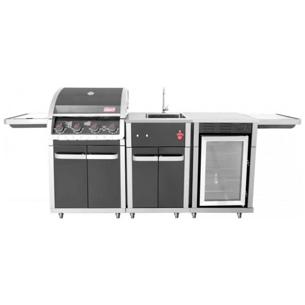 גריל גז 4 מבערים עם יחידת מקרר ויחידת כיור COLEMAN Galaxy