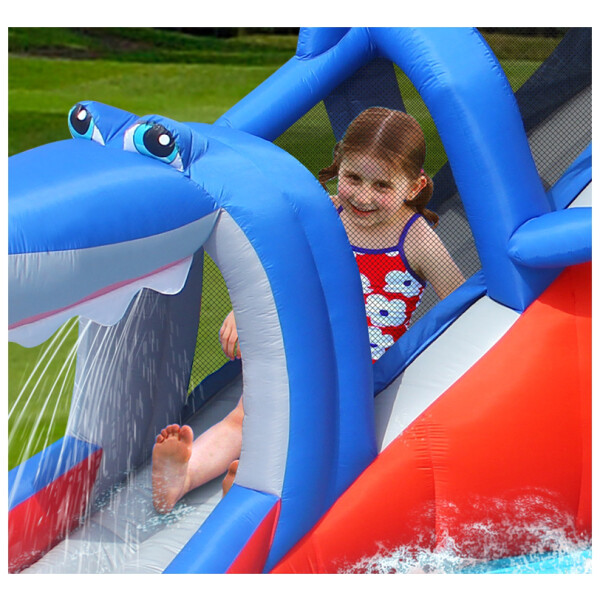 ⁦מתקן מתנפח מגלשת מים מנהרת הכריש דגם 9327 Happy hop⁩ – תמונה ⁦3⁩