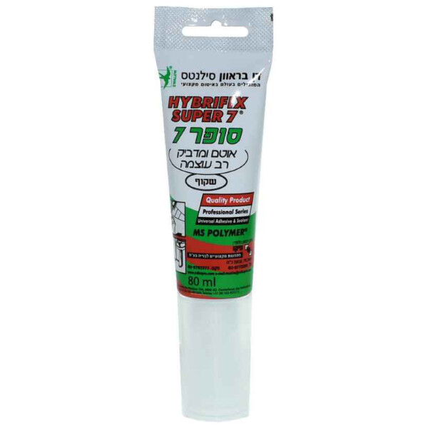 סיליקון סופר 7 בשפופרת לבן 80 מ"ל
