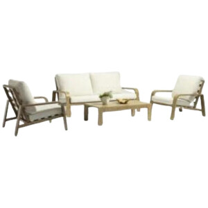 ריהוט גן - פינת ישיבה דמוי עץ מדגם פיראוס