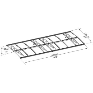 גגון BORDEAUX לבן שקוף 1.4×4.5 מק"ט: 703841