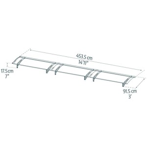 גגון AQUILA אפור כהה 0.9×4.5