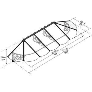 גגון LILY שחור שקוף 0.9×3.2 מק"ט: 706802