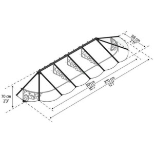 גגון LILY שחור שקוף 0.9×3.7 מק"ט: 706803