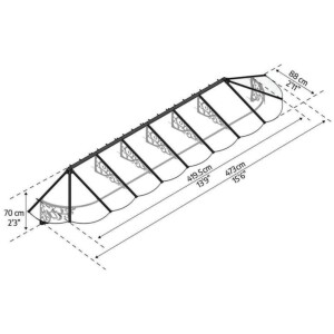 גגון LILY שחור שקוף 0.9×4.7 מק"ט: 706805