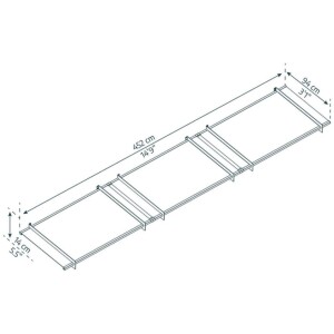 גגון NANCY אפור שקוף 1×4.5 מק"ט: 706958