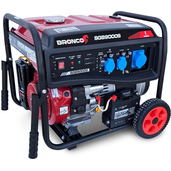 גנרטור בנזין מדגם SGB9000S מבית BRONCO עם סטארטר – עוצמה מקסימלית, אמינות גבוהה