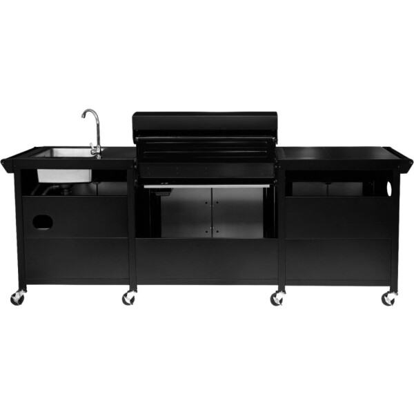 ⁦מטבח חוץ 6 מבערים כולל כירת צד 58500 BTU וכיור דגם איביזה כולל כיסוי איכותי – מתנה!⁩ – תמונה ⁦3⁩