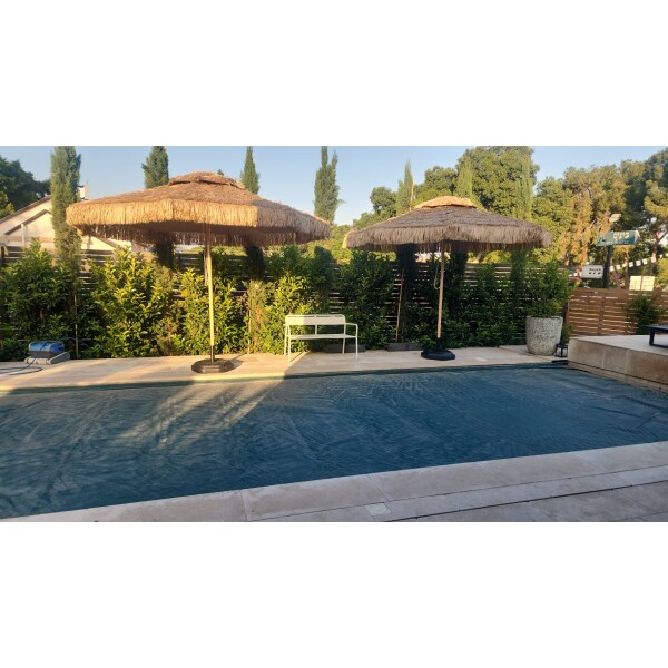 ⁦זוג שמשיות קש ראפיה דגם דקוטה קוטר 3.5 מטר⁩ – תמונה ⁦2⁩