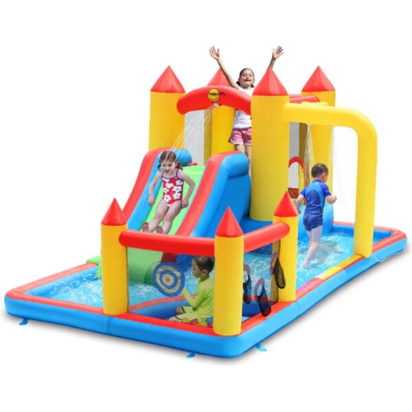 מתקן משולב מתנפח מים דגם 9753  - אטרקציית הקיץ המושלמת לילדים מבית Happy hop
