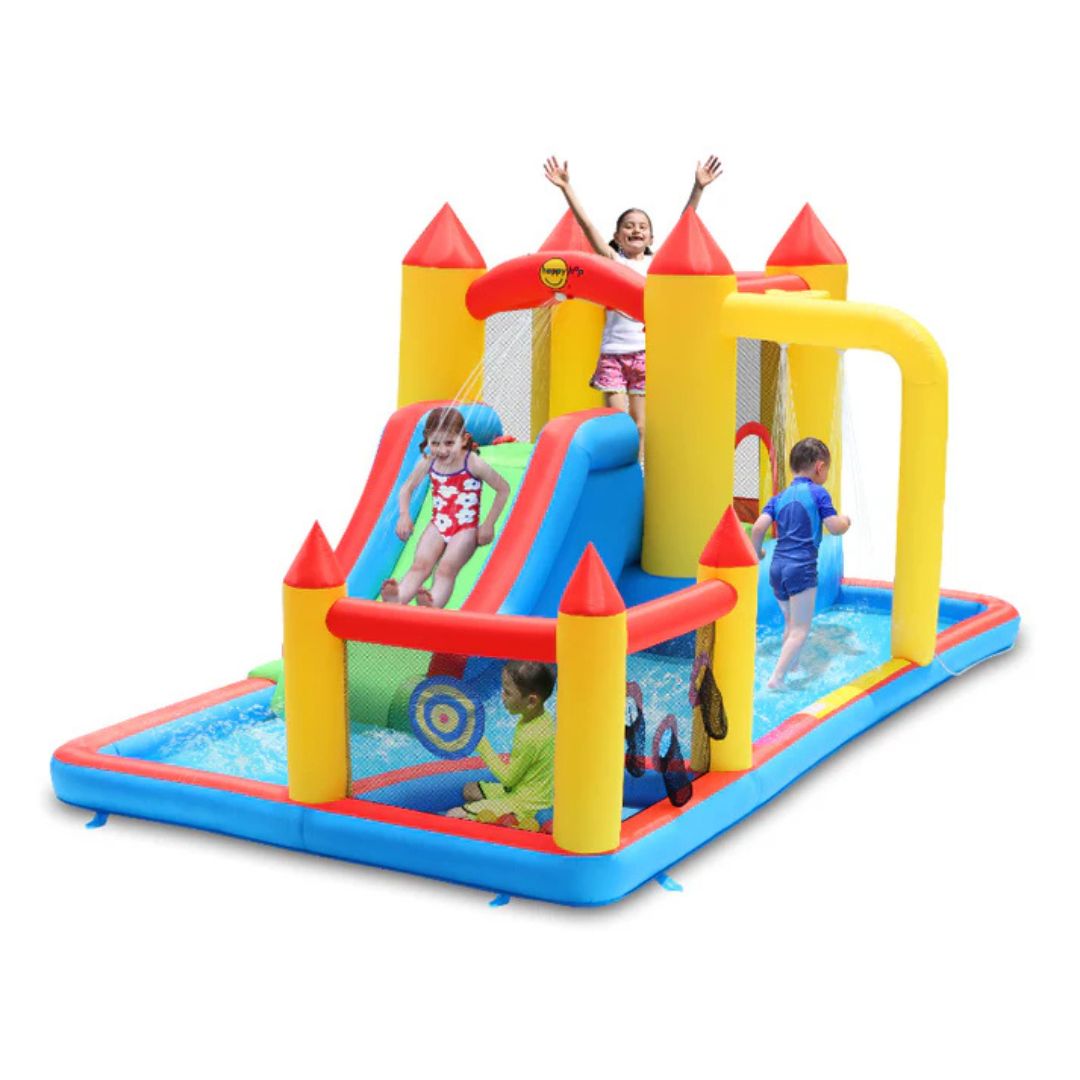 מתקן משולב מתנפח מים דגם 9753  – אטרקציית הקיץ המושלמת לילדים מבית Happy hop