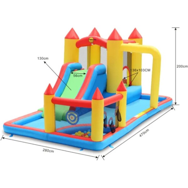 ⁦מתקן מתנפח משולב מקפצה ובריכת כדורים מבית Happy Hop – דגם 9751⁩ – תמונה ⁦2⁩