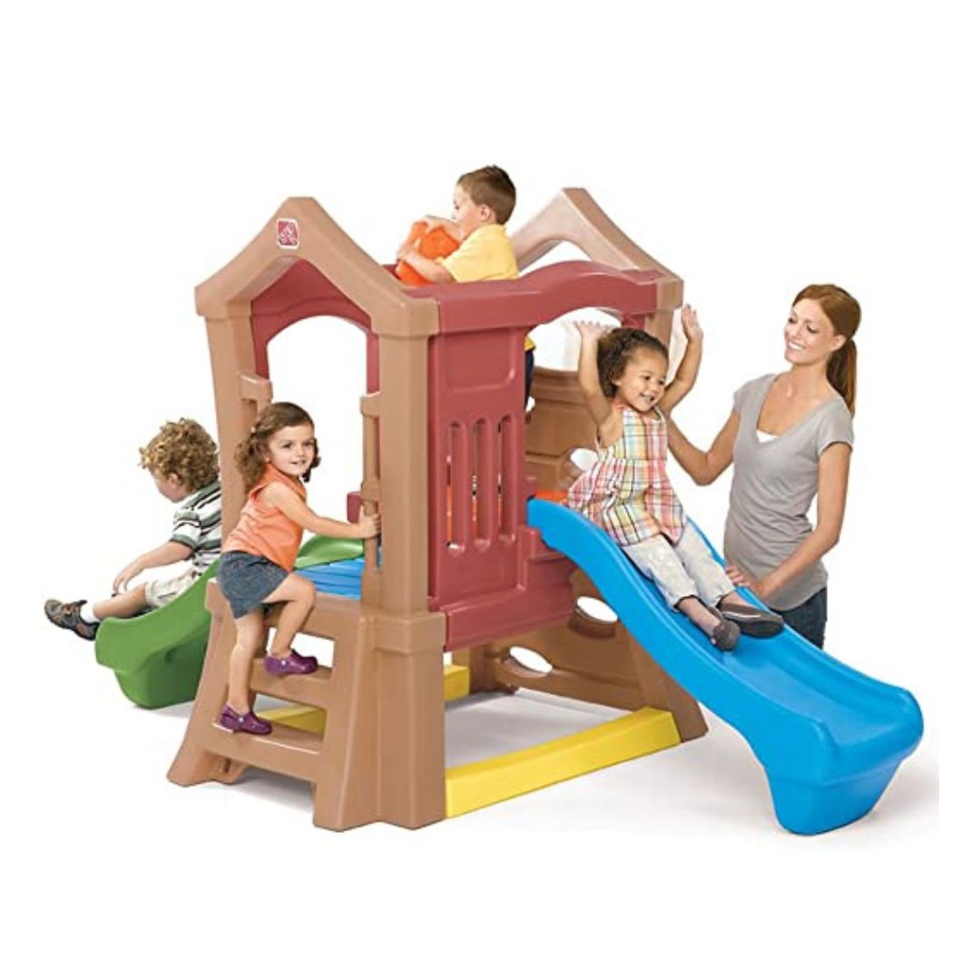 בית פעילות עם 2 מגלשות, סולם וקיר טיפוס מבית STEP2 ארה"ב