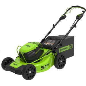 מכסחת דשא נטענת 80V  בראשלס רוחב 21" עם הנעה עצמית (גוף בלבד) מבית GREENWORKS