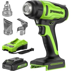 אקדח חום נטען 24V כולל סוללות 2Ah ומטען מבית  GREENWORKS