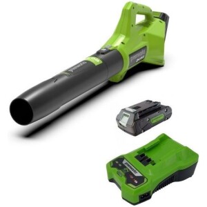 מפוח עלים GEN2 24V כולל סוללת 2 אמפר ומטען מהיר GREENWORKS 99506-10