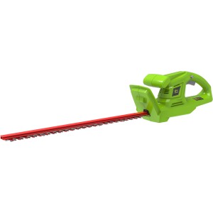 גוזם גדר חיה GREENWORKS 24V דגם 99505-3 עם להב 56 ס"מ וידית מסתובבת דו-כיוונית, כושר חיתוך 18 מ"מ ומהירות 1,400 סל"ד לעבודות DIY וטיפוח גינה מקצועי