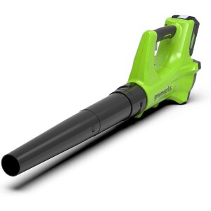 מפוח עלים GREENWORKS 24V דגם 99506-1 קומפקטי וקל משקל - גוף בלבד לשימוש ביתי במרפסות וגינות קטנות עם מהירות 160 קמ"ש