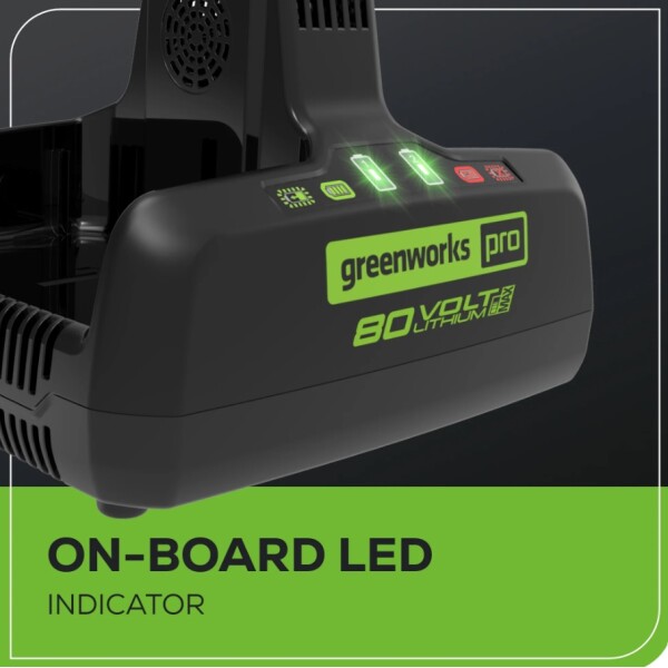 ⁦מטען כפול מהיר לסדרת PRO (מטען בלבד) GREENWORKS 99559 80V⁩ – תמונה ⁦3⁩
