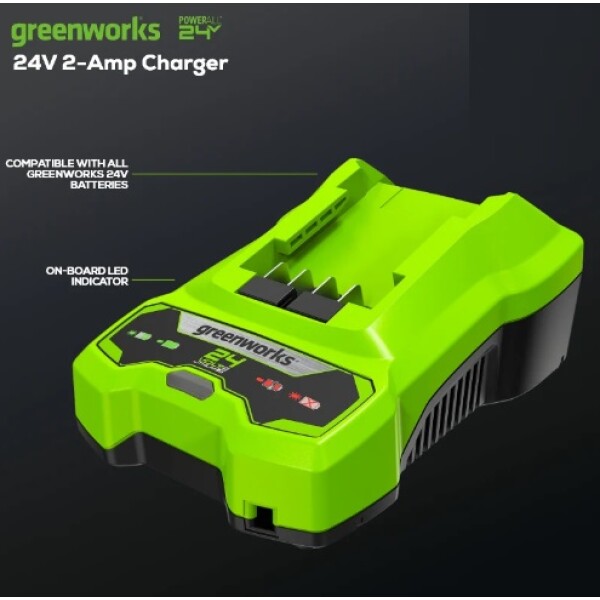 ⁦מטען מהיר דור 2 לסדרת GREENWORKS 99587 24V - חיווי LED חכם⁩ – תמונה ⁦6⁩