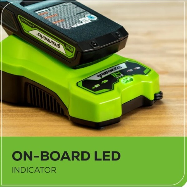 ⁦מטען מהיר דור 2 לסדרת GREENWORKS 99587 24V - חיווי LED חכם⁩ – תמונה ⁦4⁩