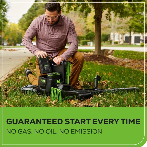 ⁦מפוח עלים 80V נטען בראשלס נישא (גוף בלבד) מבית GREENWORKS⁩ – תמונה ⁦5⁩