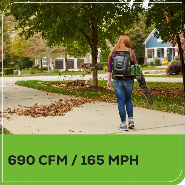 ⁦מפוח עלים 80V נטען בראשלס נישא (גוף בלבד) מבית GREENWORKS⁩ – תמונה ⁦6⁩