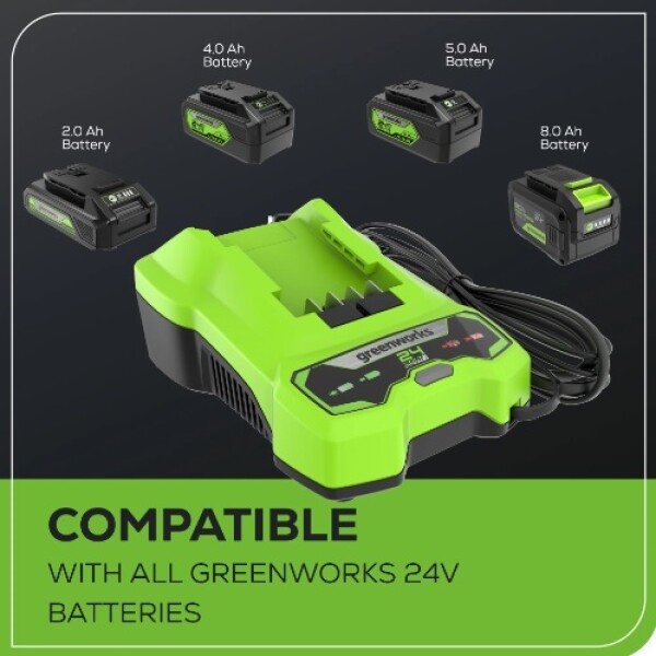 ⁦מטען מהיר דור 2 לסדרת GREENWORKS 99587 24V - חיווי LED חכם⁩ – תמונה ⁦5⁩