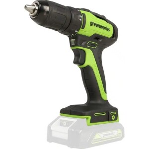 מקדחה/מברגה GREENWORKS 24V Brushless דגם 99575/6 עם מומנט 35Nm, 2 מהירויות, פוטר "1/2, תאורת LED ואחיזה ארגונומית מרופדת לעבודות מקצועיות