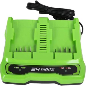 מטען מהיר כפול 24V שני תאי טעינה מבית GREENWORKS