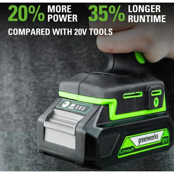 ⁦אקדח חום נטען 24V כולל סוללות 2Ah ומטען מבית  GREENWORKS⁩ – תמונה ⁦4⁩