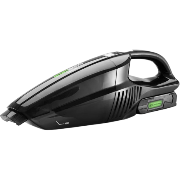 שואב אבק נטען GREENWORKS דגם 99780-2 למכוניות ורכבים, מצויד במנוע Brushless 24V, מיכלים נפרדים לניקוי יבש ורטוב, משקל קל 1.49 ק"ג עם מערכת סינון כפולה