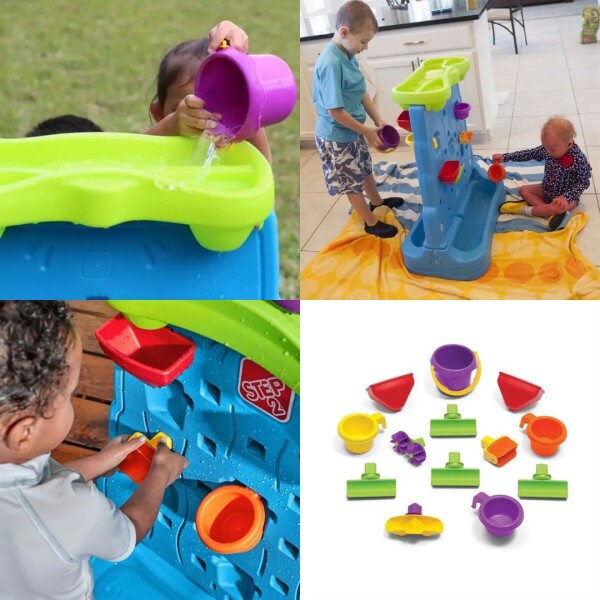 ⁦פינת פעילות מפל מים דו-צדדית משחק מים מהנה ומעורר דמיון מבית Step2 ארה"ב⁩ – תמונה ⁦2⁩