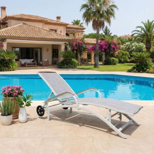 מיטת שיזוף - דגם אפרודיטה לבן