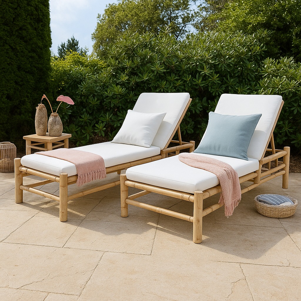 מיטת שיזוף במבוק דגם קוסומוי כמו בתאילנד