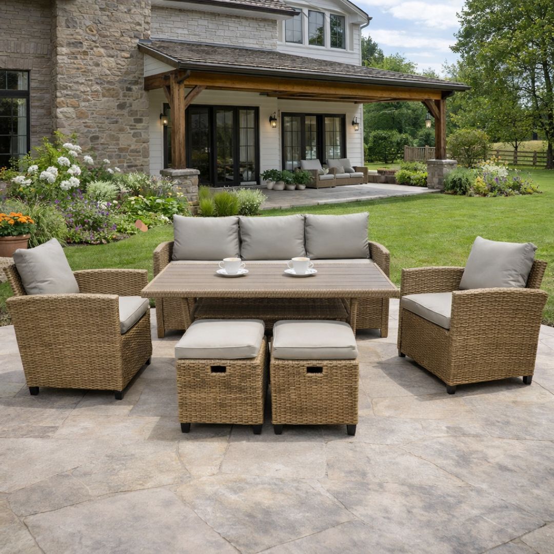 מערכת ישיבה לגינה מראטן דגם סלבדור 6 חלקים