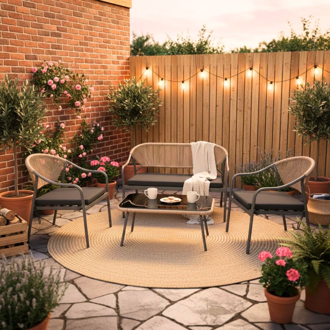 מערכת ישיבה סלונית דו מושבי דגם פאלאס אפור נטורל