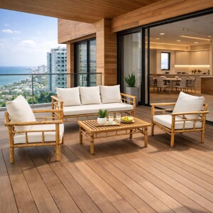 סט ישיבה תלת מושבי במבוק דגם ניו בנקוק