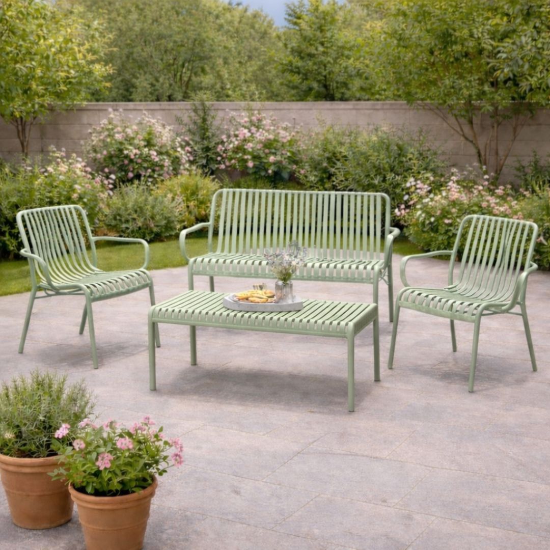 פינת ישיבה דו מושבית דגם ספיר בצבע אבוקדו