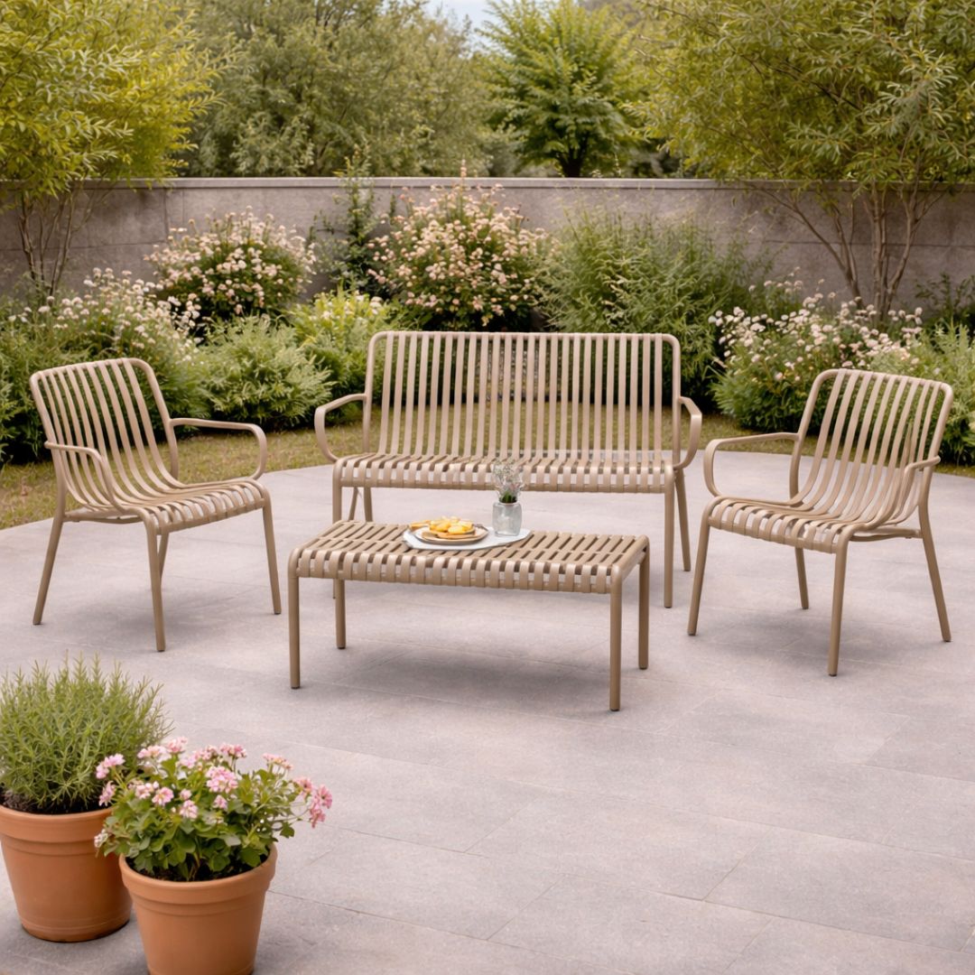 פינת ישיבה דו מושבית דגם ספיר בצבע קאמל