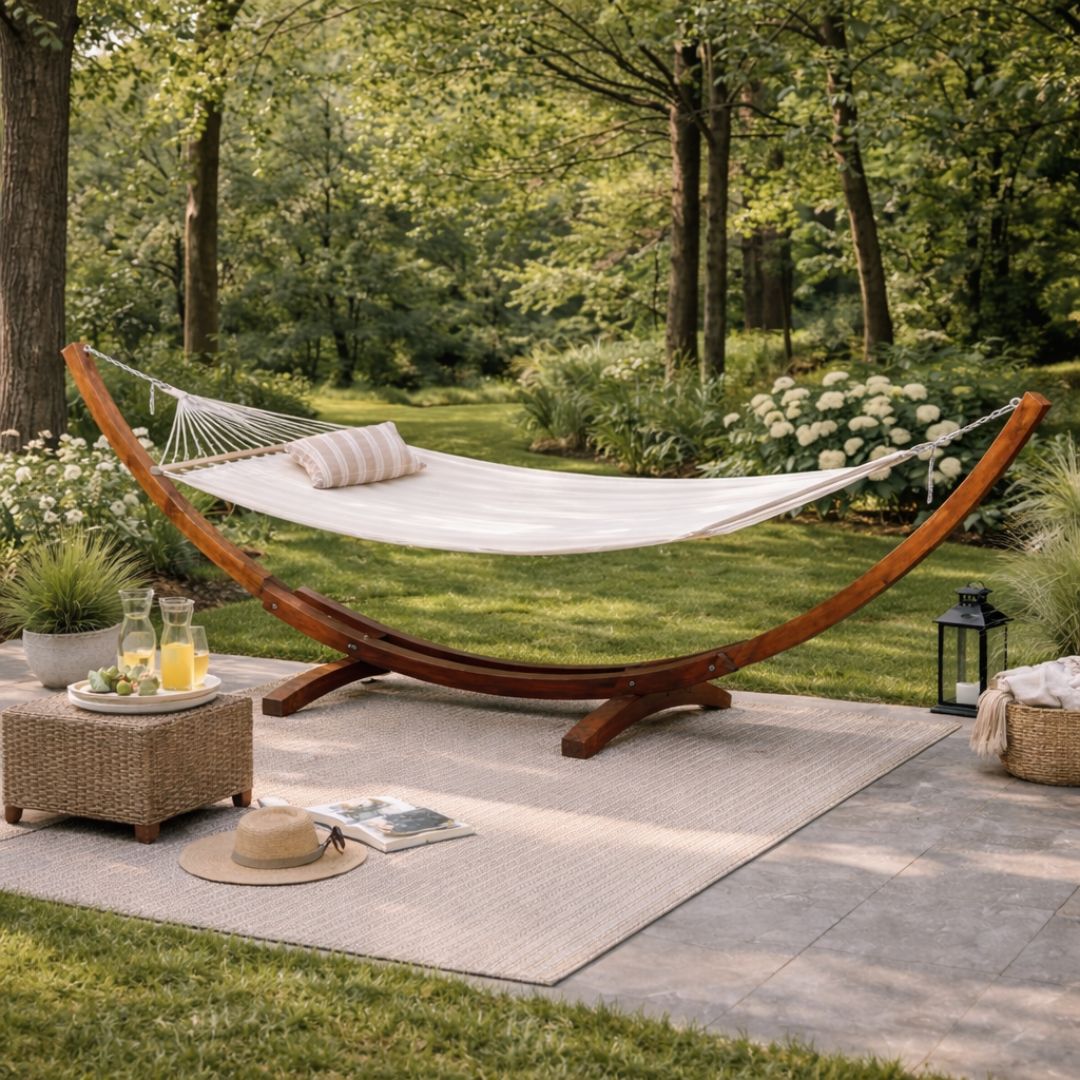 ערסל קשת זוגי עם מעמד עץ איכותי בומביי