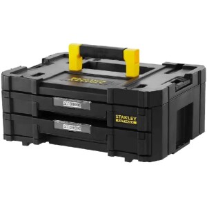 ארגז כלים 2 מגירות שטוחות TSTAK סגר מתכת 8 ליטר STANLEY