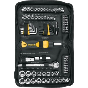 סט בוקסות מעורב "3/8 +"1/4 עם ביטים (83 חלקים) באריזה רכה TRUPER PRETUL